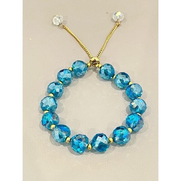 Blue Swarovski Beaded Bracelet - Picture 3 of 16